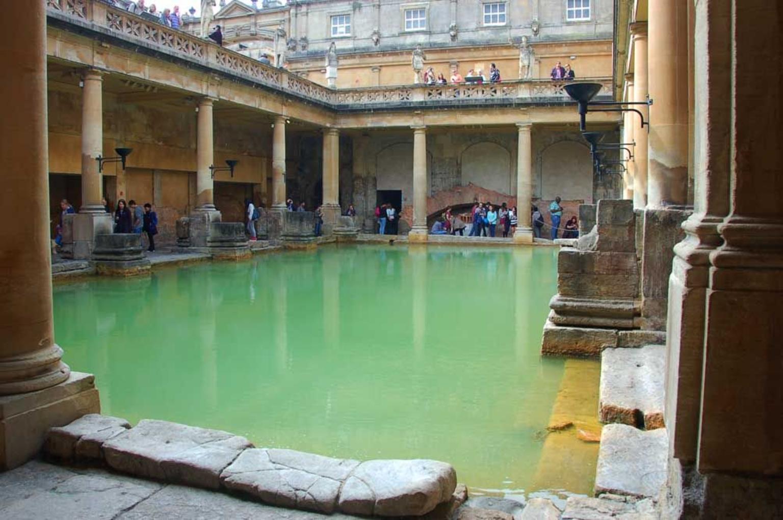 Outdoor pool in Bath's Roman Bath complex