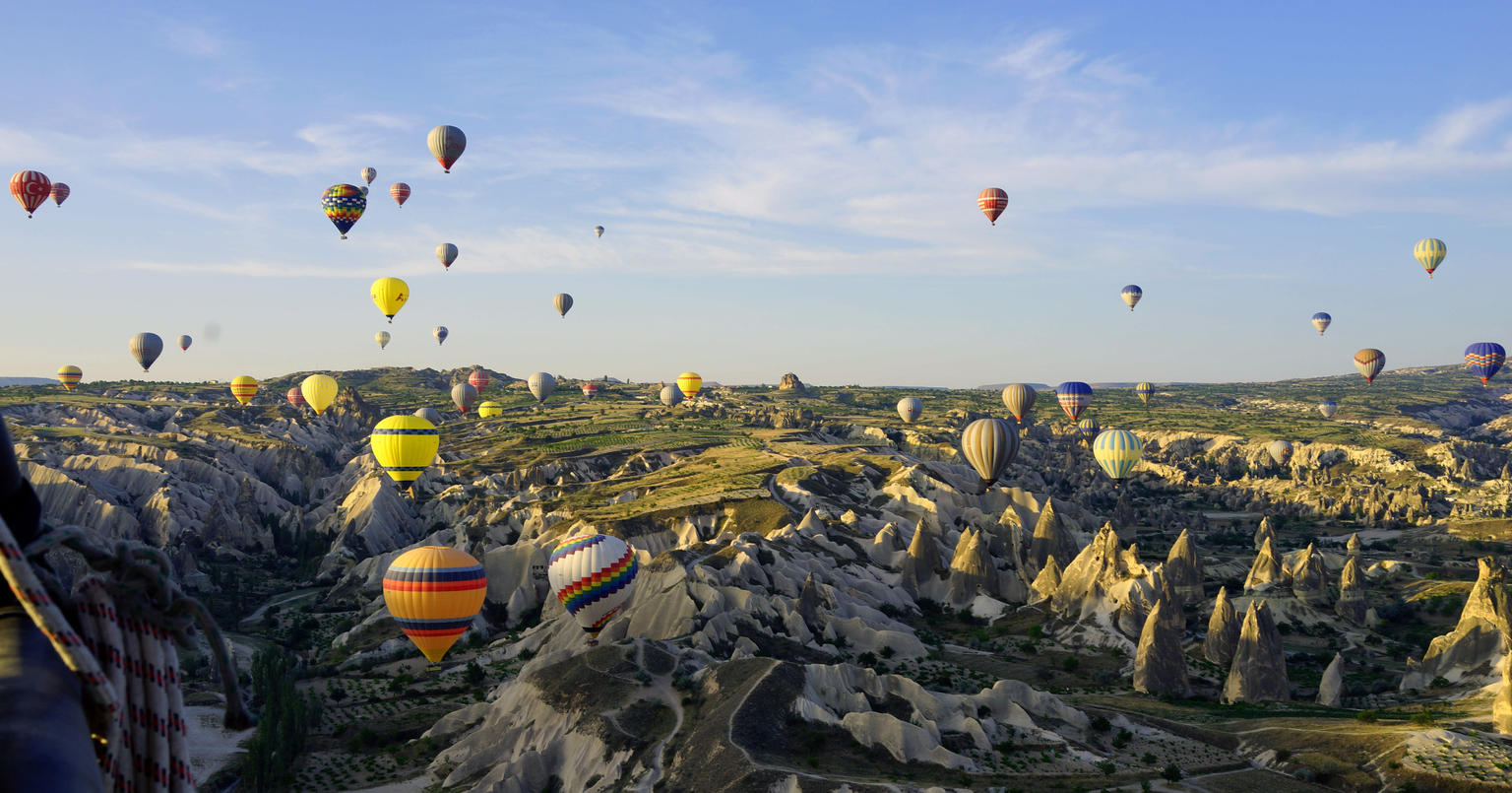 Over 50 balloons filled the sky on this beautiful morning.