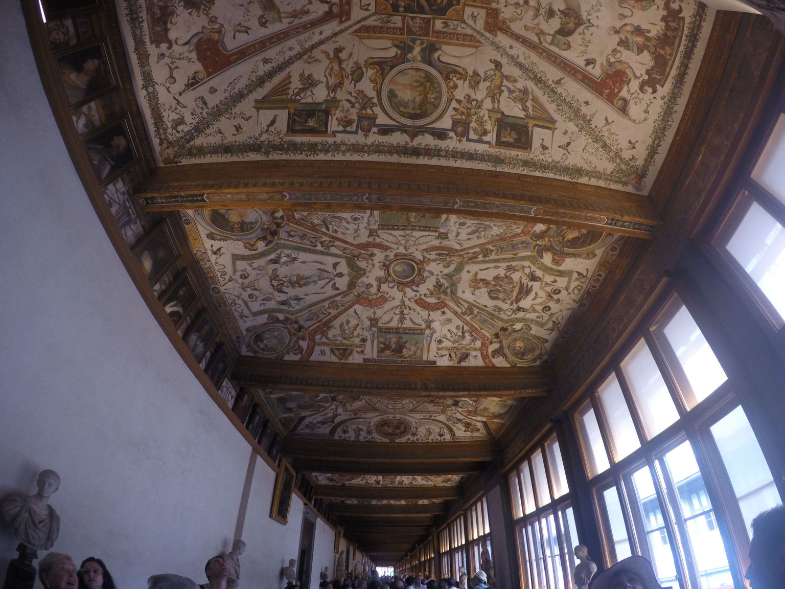 The magnificent ceiling of the gallery