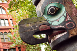 Photo of Totem pole at Pioneer Square, Seattle WA Totem pole at Pioneer Square, Seattle WA - May 2011