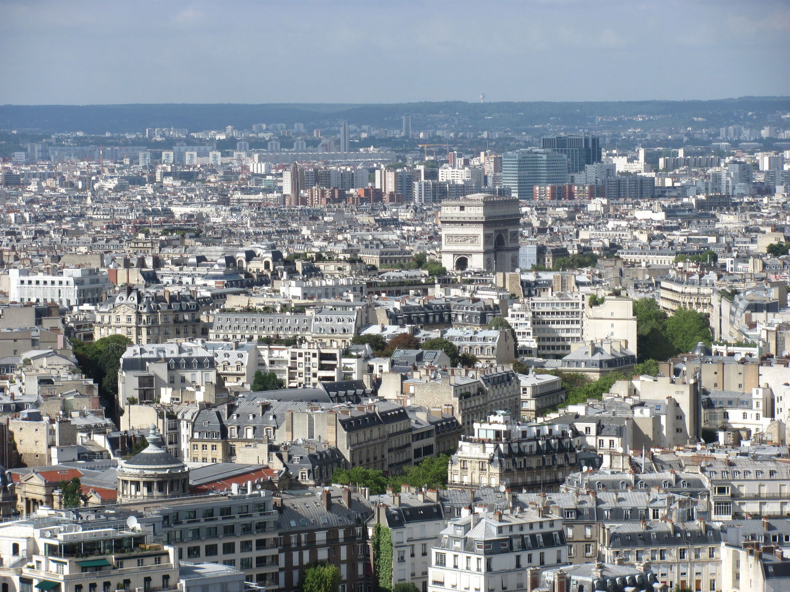 View of Paris from the 2nd level of the Eiffel Tower