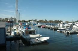 Photo of At the Marina - View #1 These private boats were anchored at the Gangplank Marina in Washington, DC, Sergio M - November 2009
