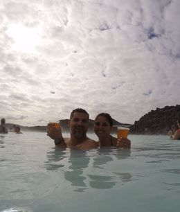 Photo of Loving Blue Lagoon! Enjoying a cold brew Gull while relaxing in the amazing milky blue water! , Rebecca C - May 2016