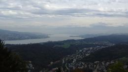 Photo of View of Lake Zurich, and in the distance, the Swiss Alps The view at the end of the cable car ride , Greg - October 2014