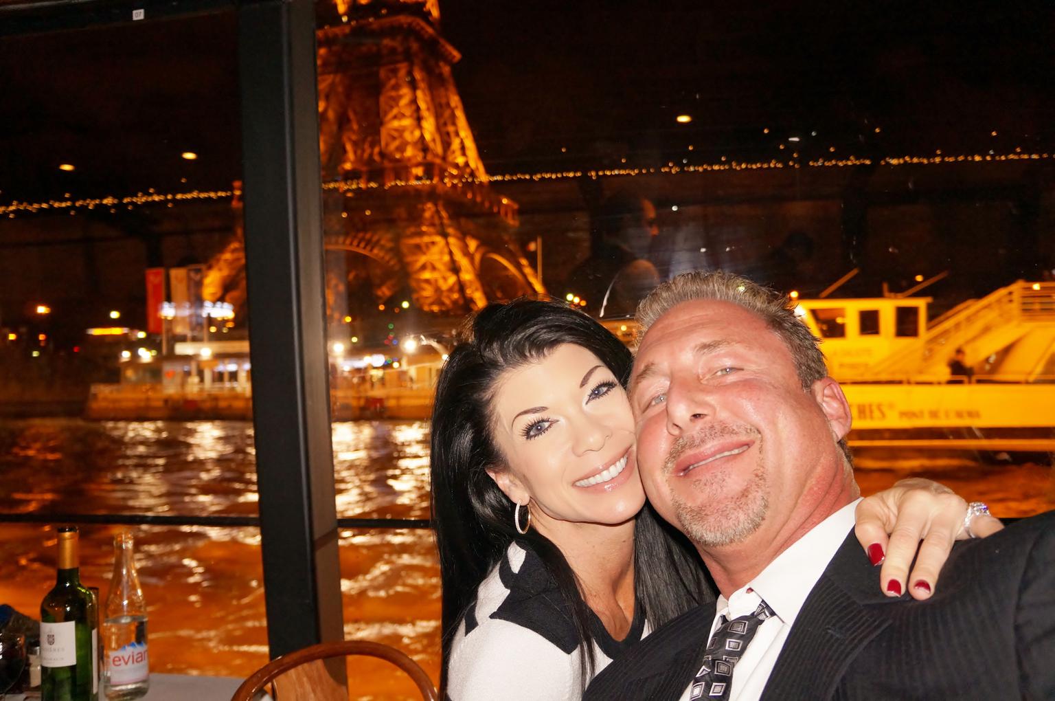 A  and quot;selfie and quot; under the Eiffel Tower portion of the cruise!