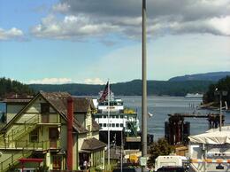 Photo of Friday Harbor View from Friday Harbor of some Victorian-style buildings and the beautiful bay , Leah - May 2011