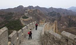 Photo of Hiking on the wall Repaired section of the wall when you approach Jinshanling - September 2012