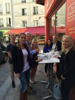 Photo of Paris Gourmet Food Walking Tour At the end of the tour the small group and Violet gathered for wine and cheese and farewells. , Patricia Trish W - September 2015