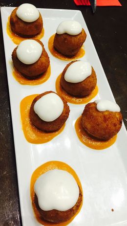 Photo of Delicious tapas One of the delicious samples during our Tapas evening walking tour of Barcelona , Carol B - January 2016