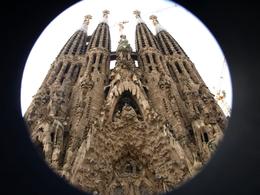 Photo of Sagrada Famillia Taken using lense shield to create circular effect, Howard T - November 2009