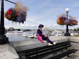 Photo of Victoria Harbour - Pretty Lady Plenty of spots for photos with the over 1600 hanging flower baskets citywide , John C - August 2011