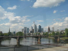 Photo of Frankfurt Skyline from Open-top Bus Our bus conveniently stopped on a bridge for a decent amount of time for explanations and photos - perhaps we had more time since it was a public holiday with little traffic, but it was very ... , Carol K - April 2014
