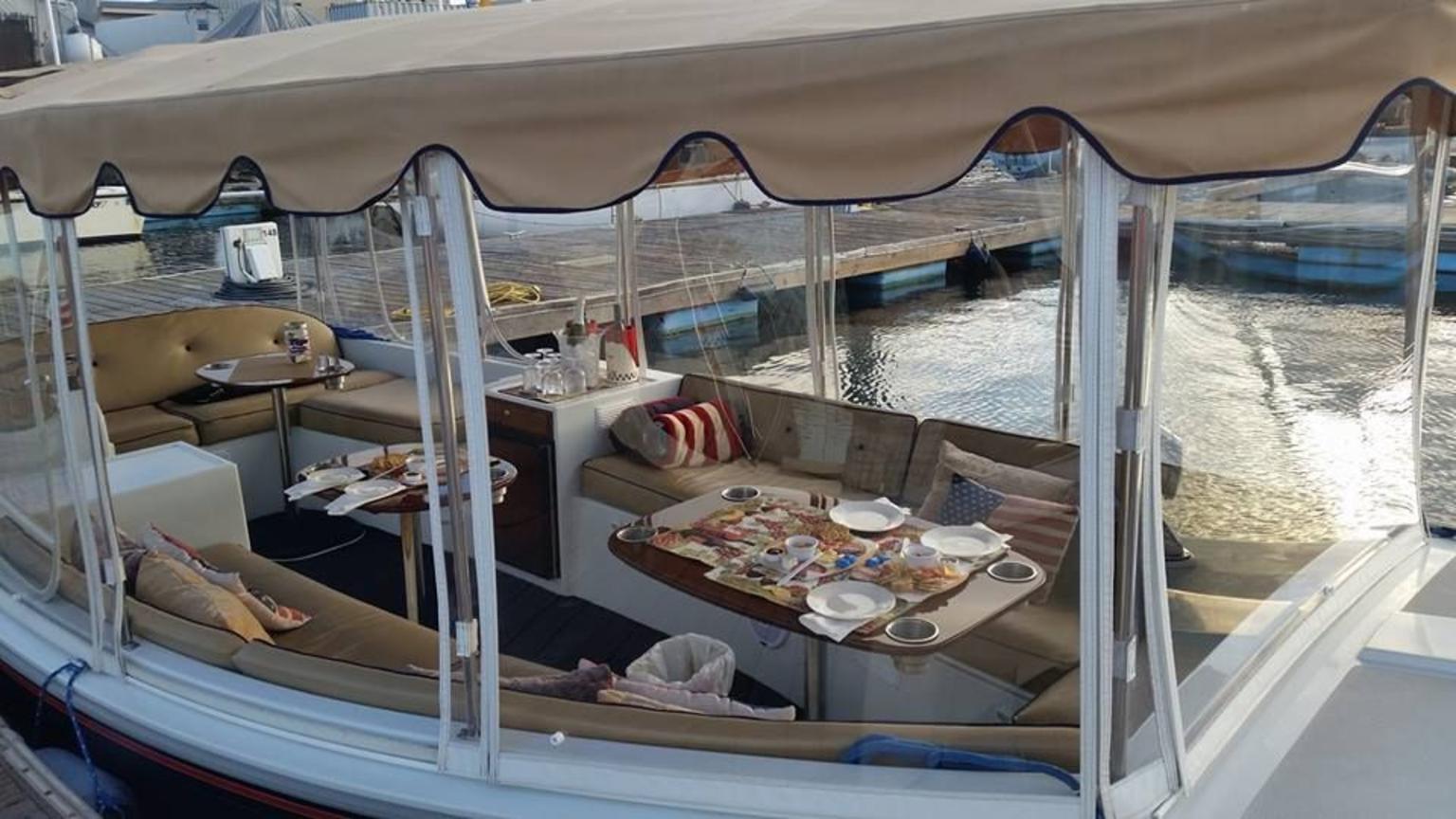 The boat before leaving