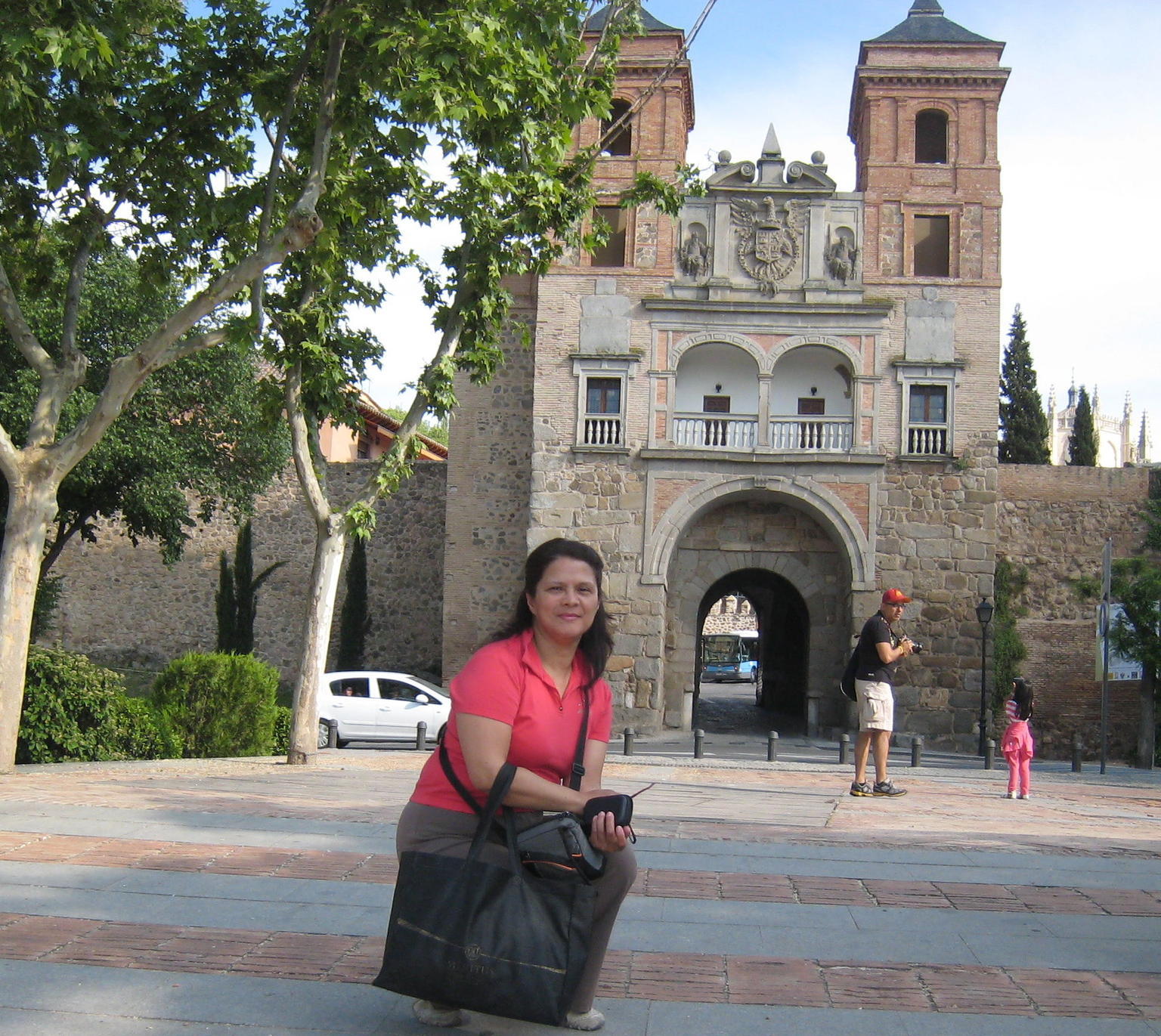 Gate at city wall of Toledo, Spain