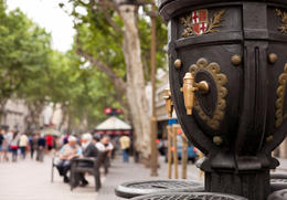 Photo of Font de Canaletes, La Rambla Detail of the Font de Canaletes. Barcelona - Catalonia, Spain. - May 2011
