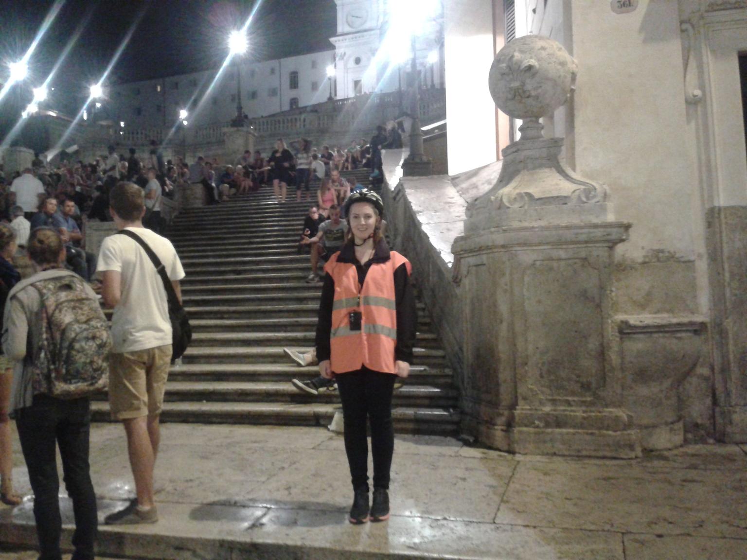 The Spanish steps by night