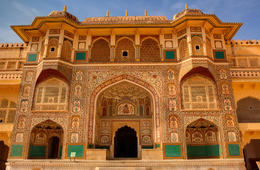 Photo of Amber Fort courtyard in Jaipur, Rajasthan, India Amber Fort courtyard in Jaipur, Rajasthan, India - November 2011