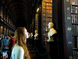 Photo of Book of Kells Tour Examining first edition copies of books published in Ireland and throughout the UK , Sydney L - September 2016