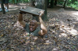 Photo of Cu Chi Tunnel some of the holes are very small - I couldnt even fit my whole body in it.... , Billy L - July 2012