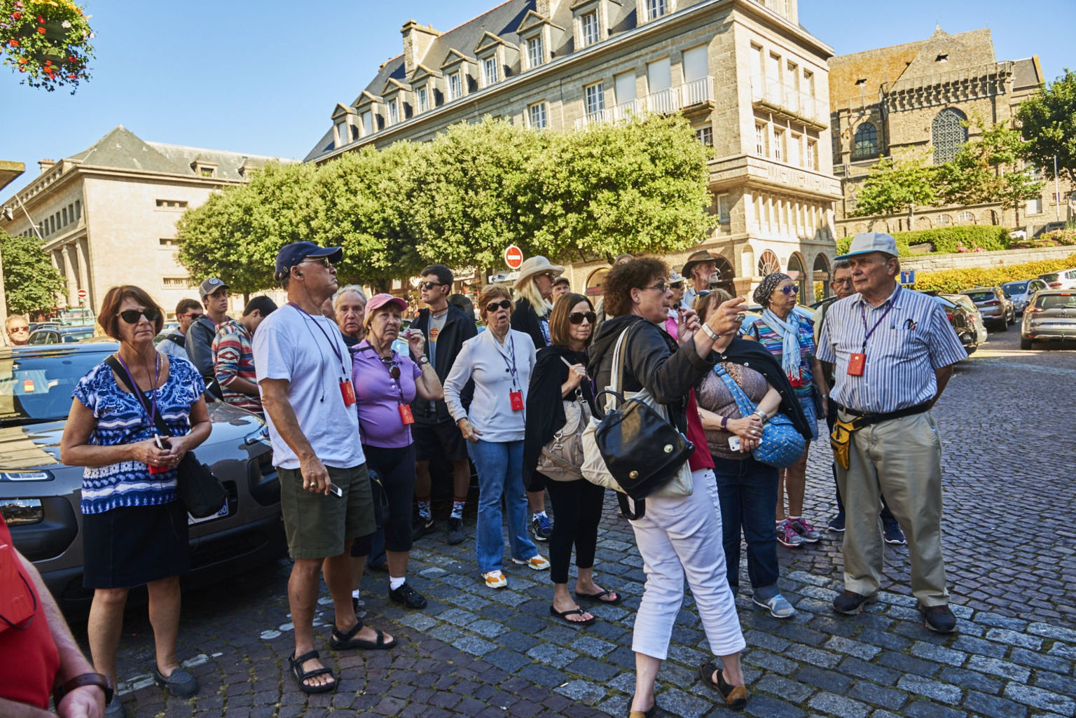 Pascal speaking to the group in St. Malo