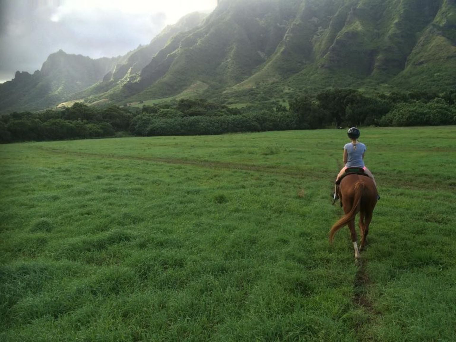 Riding in the valley