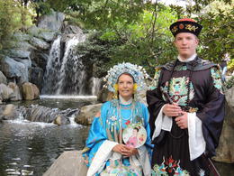 Photo of In costume at the Chinese Peace Gardens Sydney For ten dollars Australian you can hire costumes and walk around the gardens at your leisure. Great idea and value for money. We enjoyed the Gardens as part of the Sydney Card Attraction Pass. ... , Anne-marie M - April 2013