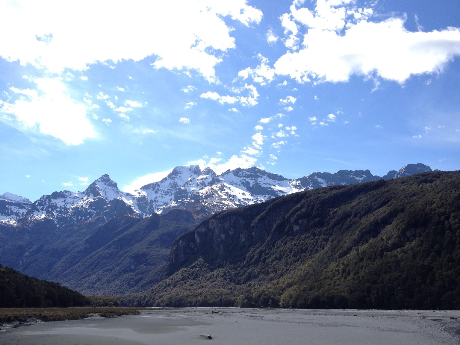 Mountain view from the Dart River