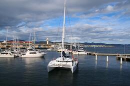 Photo of Outside my window There's always someone coming or going; for boaties, the Derwent River is heaven, with it's deep harbour and tranquil waters., RobC - October 2010