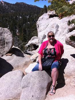 Photo of me with a massive drop behind me after that rock feeling a little scared with the big drop behind me! , nicola j - May 2011