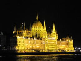Photo of Parliament Building at night from Danube Cruise Parliament Building at night from Danube Cruise, David W - September 2011