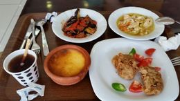 Photo of An example of a light lunch for 2 at a highway stop Lunches were not included in the tour and there were brief stops along the way for breaks and lunches that you pay for yourself. Most are quite good and very affordable. , Live 4 Sights - June 2015