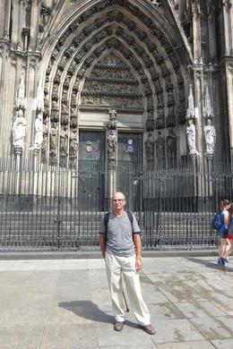 Photo of Cologne Cathedral Doorway Mario in front of Cologne Cathedral on Cologne Day Trip from Frankfurt , Mario S - July 2014