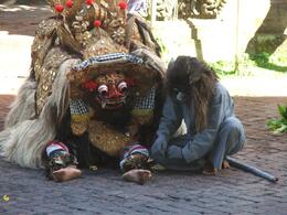 Photo of Barong Dance This is a scene from the Barong Dance with the Lion and the Monkey -- well worth seeing. You are given a script so you can follow the scenes., Gail F - July 2009