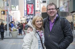 Photo of Me and my long suffering hubby, Colin at Time Square Manhattan Architecture Photography Tour, March 2016 , Pauline P - June 2016