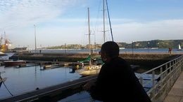 Photo of The Marina under the 25th of April Bridge Waiting for our Skipper to arrive , Ms. Dana - April 2015