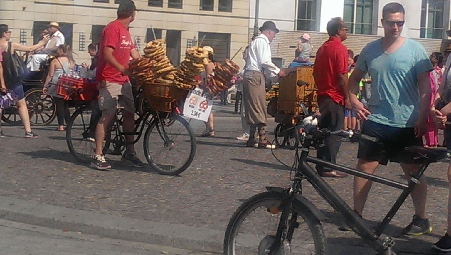 Pretzel vendor at Brandenburg Gate