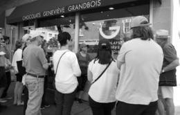 Photo of Outside one of the stops This group gathered outside the chocolate stop. If you love or know someone who loves chocolate, this is a must see shop. , Mila G - September 2016