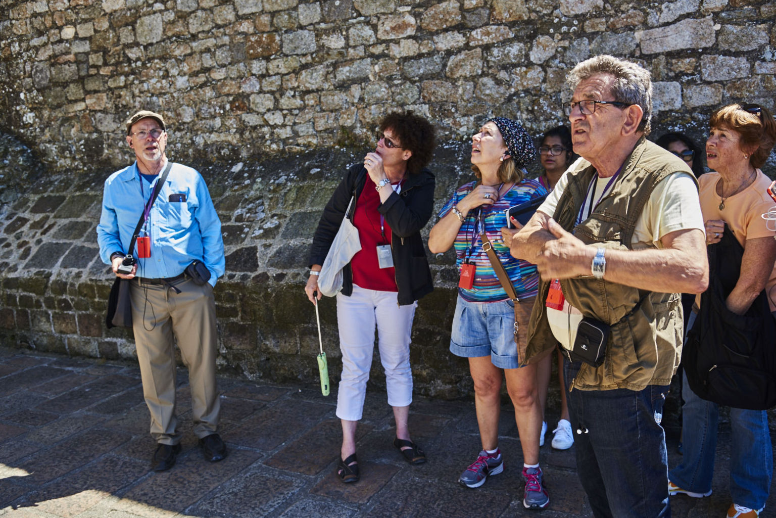 Pascal speaking to the group in Mont St. Michel