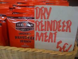 Photo of Old Market Hall Dry Reindeer meet on sale - not as good as the fresh fish, but a good snack, Balti-most - October 2010