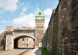 Photo of Quebec City fortified walls and stone arch Quebec City fortified walls and stone arch - May 2011