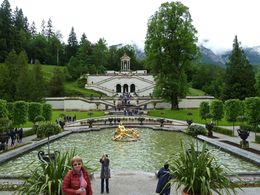 Photo of Linderhof Castle walled garden and fountain Linderhof Castle part of the walled garden and fountain complex , Galen S - June 2016