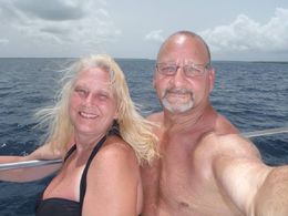 Photo of Saona Island, Dominican Republic John and Alberta enjoying the view from the catamaran to Saona Island, June 4, 2016 , awalker218 - June 2016