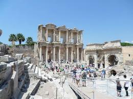Photo of Library on a clear day This is the Library façade and as you can see lots of people about on a lovely clear day , Nomeian - August 2014