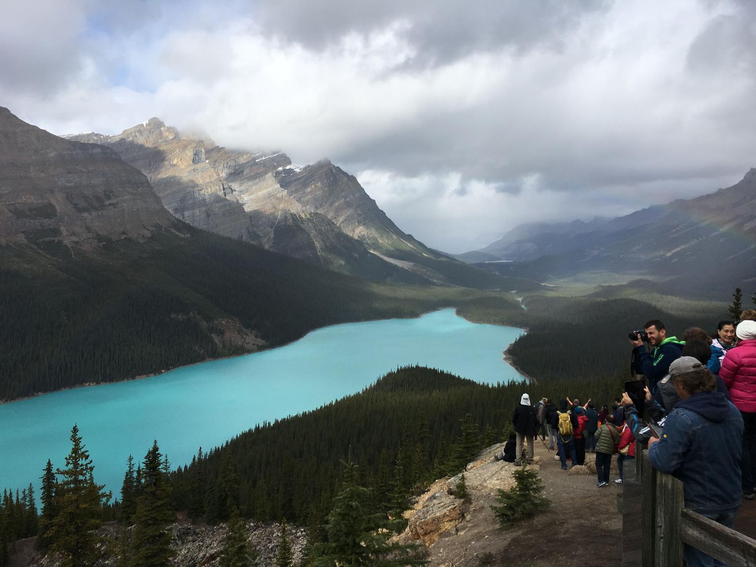 View of one of the incredibly blue lakes along the route to the glacier