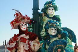 Photo of Trio at Mardi Gras in Venezia, Italia Taken at Piazza San Marco in Venice. , ELIZABETH D - January 2011