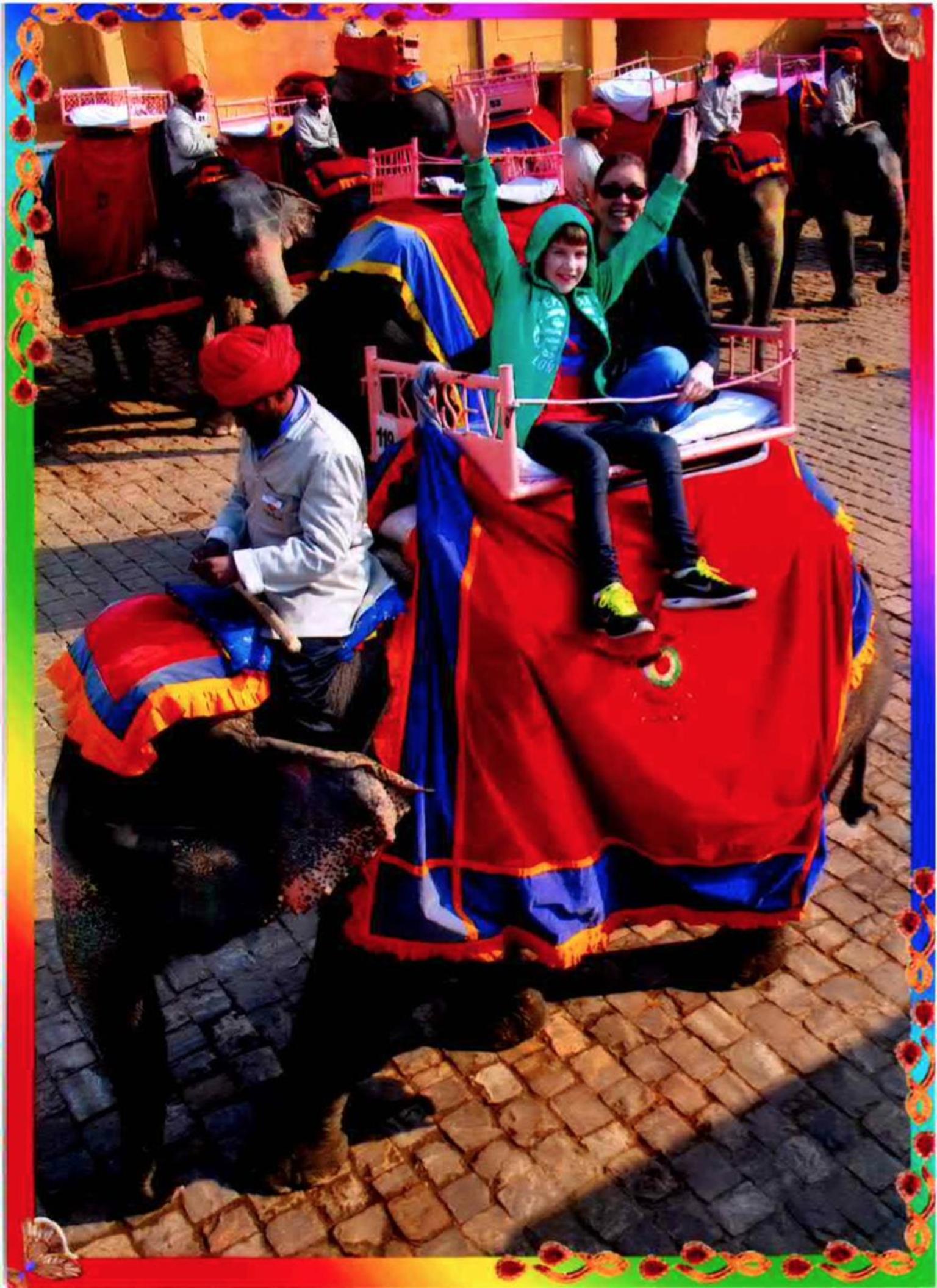 Elephant ride to Amber Fort
