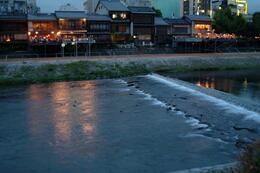Photo of Kamo River at night Kamo River at night looks great with light-up restaurants reflected in the river. , Kyoto Expert: Satoko - May 2011