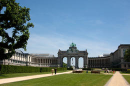 Photo of Cinquantenaire Park The triumphal arch and museums of Cinquantenaire Park in Brussels, Belgium - June 2011