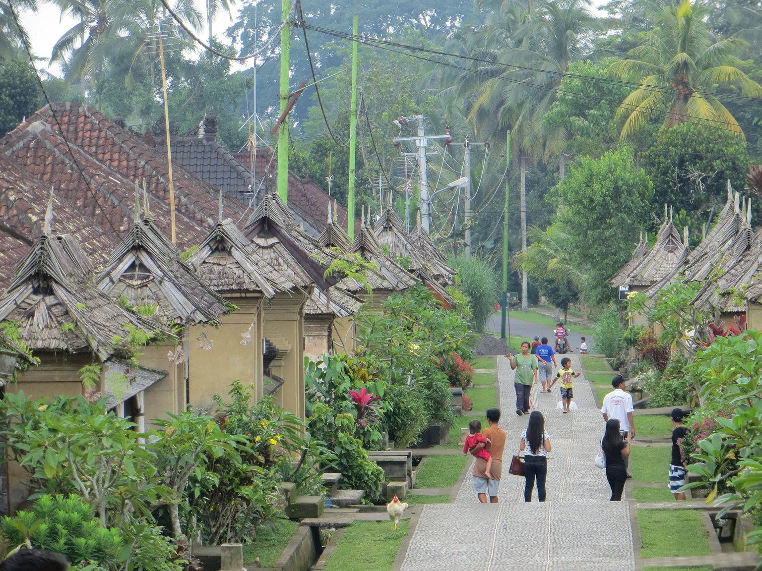 Ancient but active Balinese village