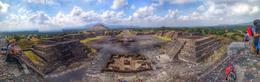 Photo of From the moon toward the sun... A pano' view from the moon pyramid toward the sun pyramid , moti.goldshtein - September 2016